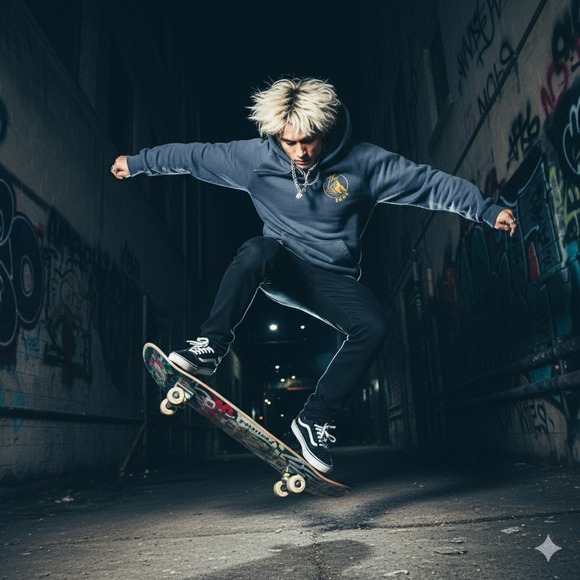District Other - Oversized Graphic Hoodie District "Infinite Strengths" Lion Logo Gorpcore‎ Style